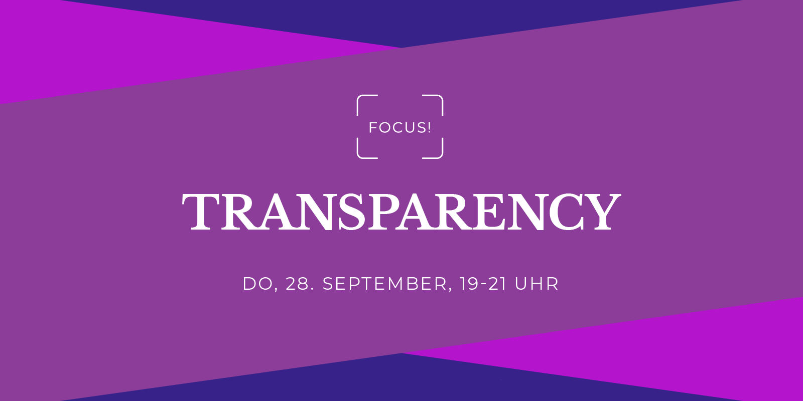 Event «Focus! Transparency» mit Claudine Tanner