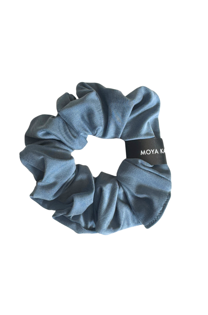 Cupro Scrunchie medium - blue heaven