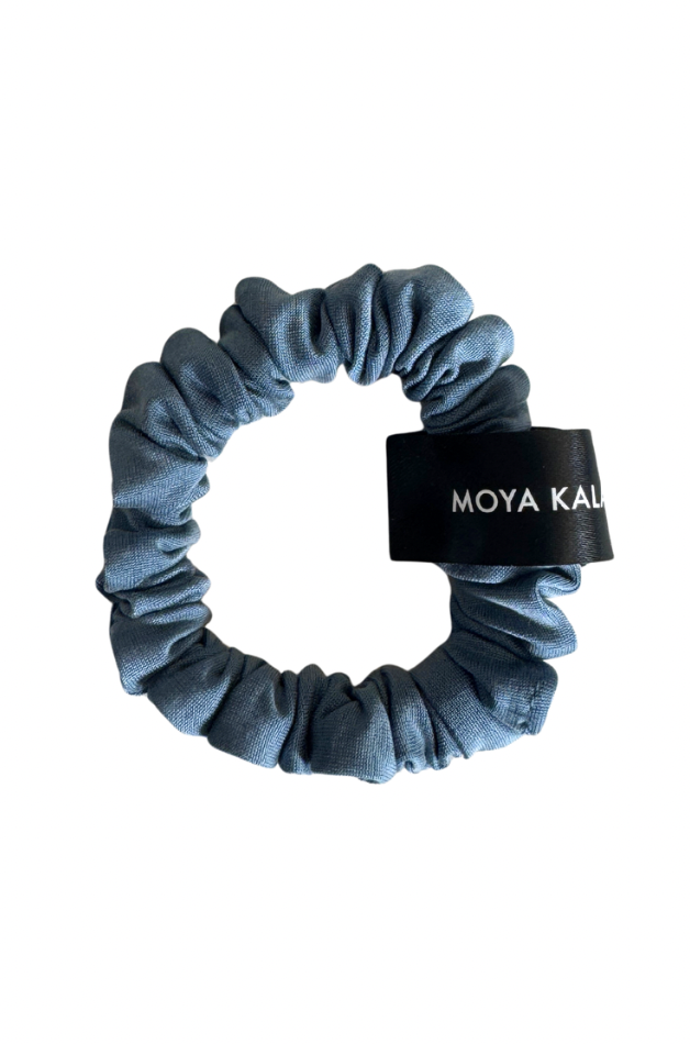 Cupro Scrunchie small - blue heaven