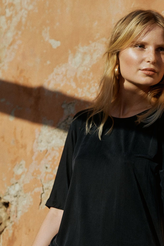 Cupro Short Sleeve - graphite