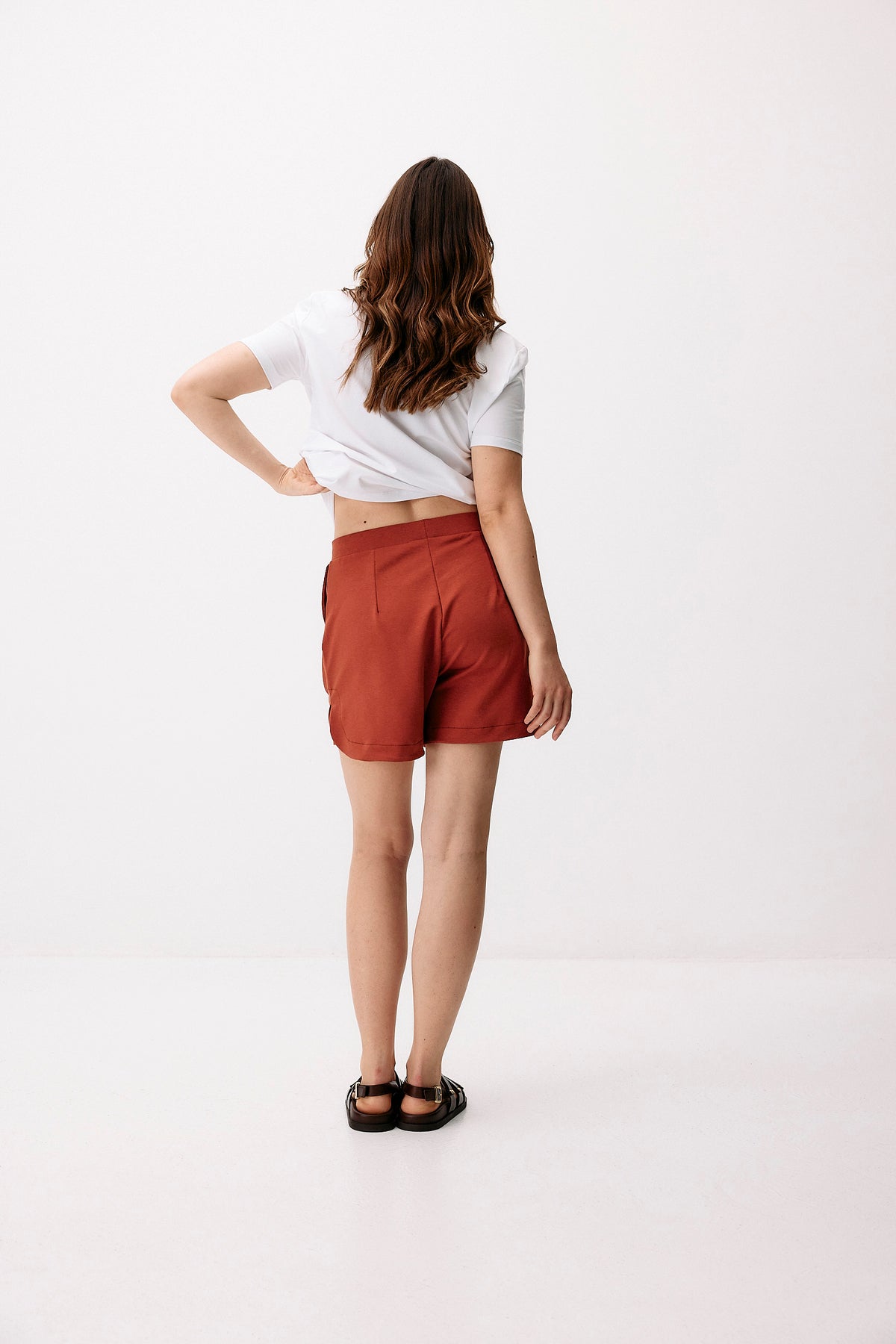 Formal Shorts - red camel