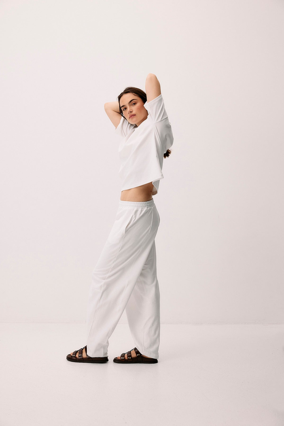 Pure Cotton Leasure Pants - vanilla white