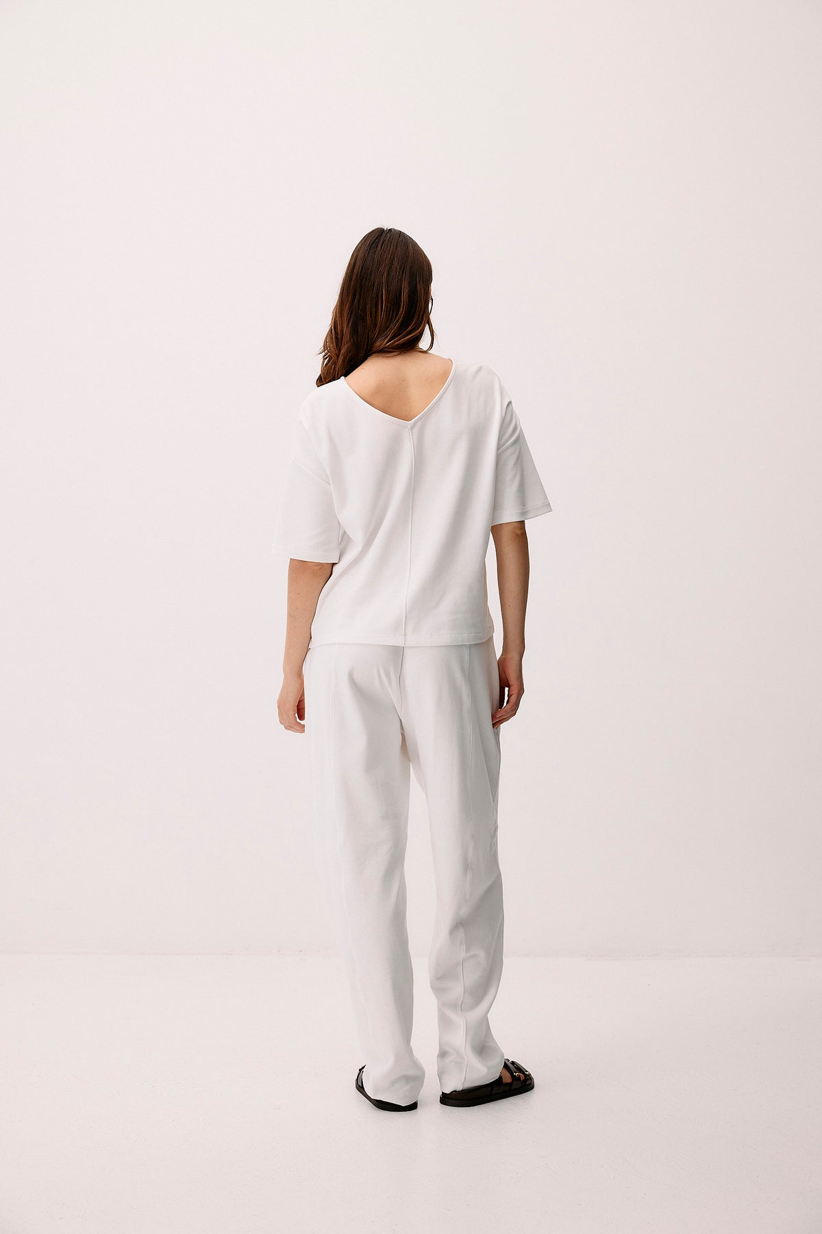 Pure Cotton Leasure Pants - vanilla white