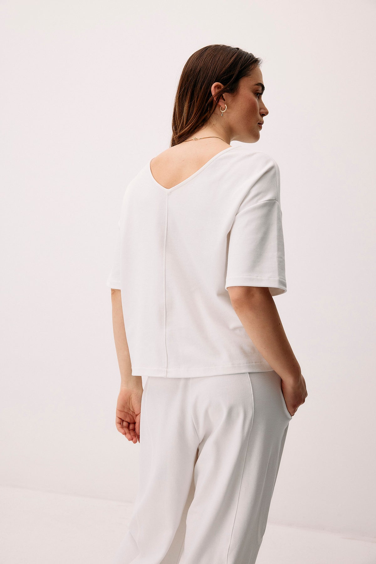 Pure Cotton Reversible Top - vanilla white