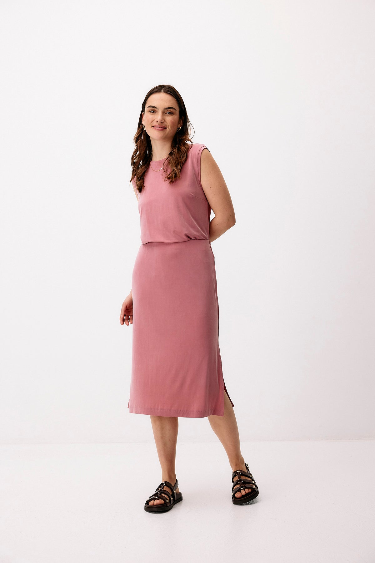 Cupro Sleeveless Top - blush rose