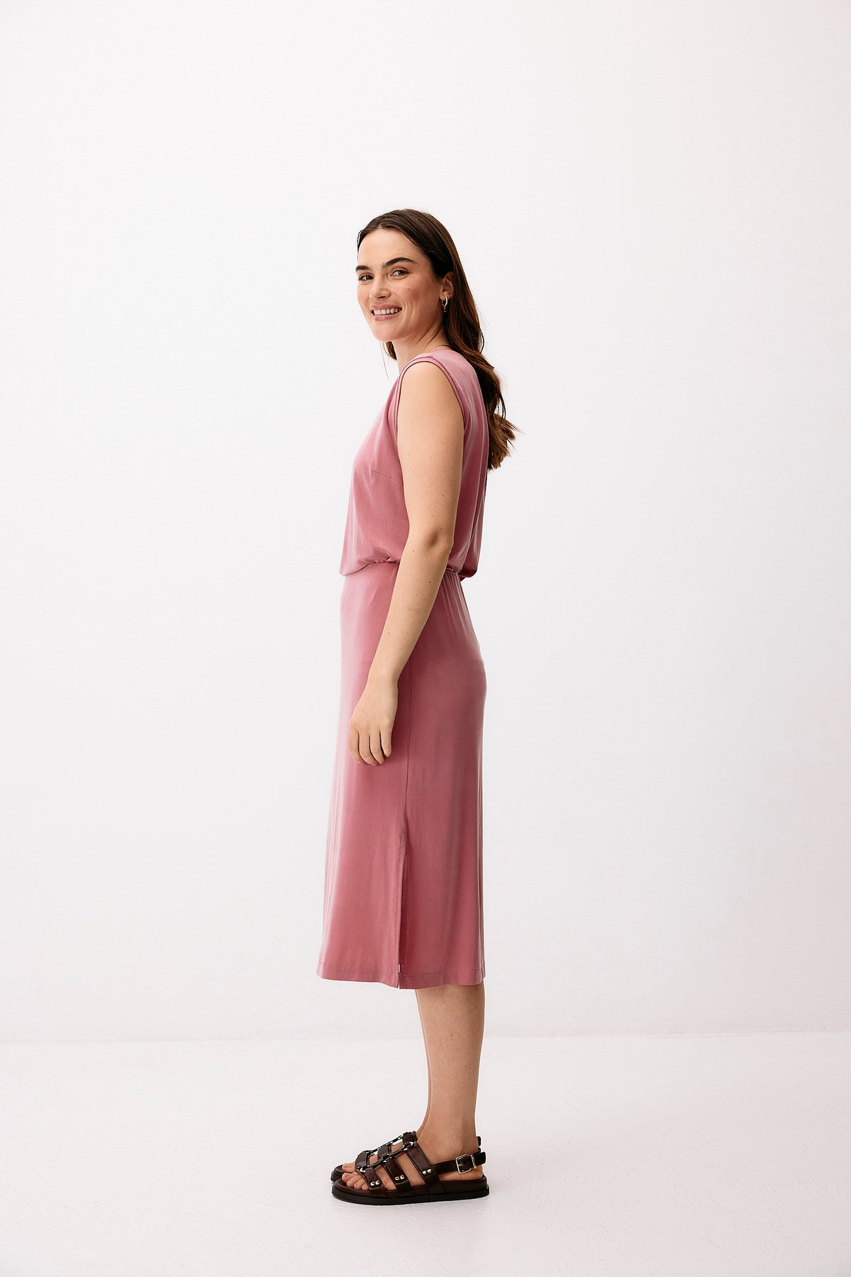 Cupro Sleeveless Top - blush rose