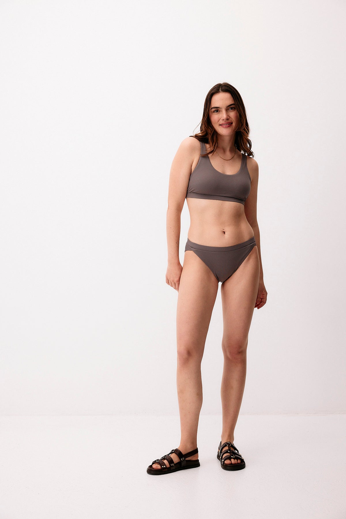 Hybrid Bikini Bottom - taupe grey