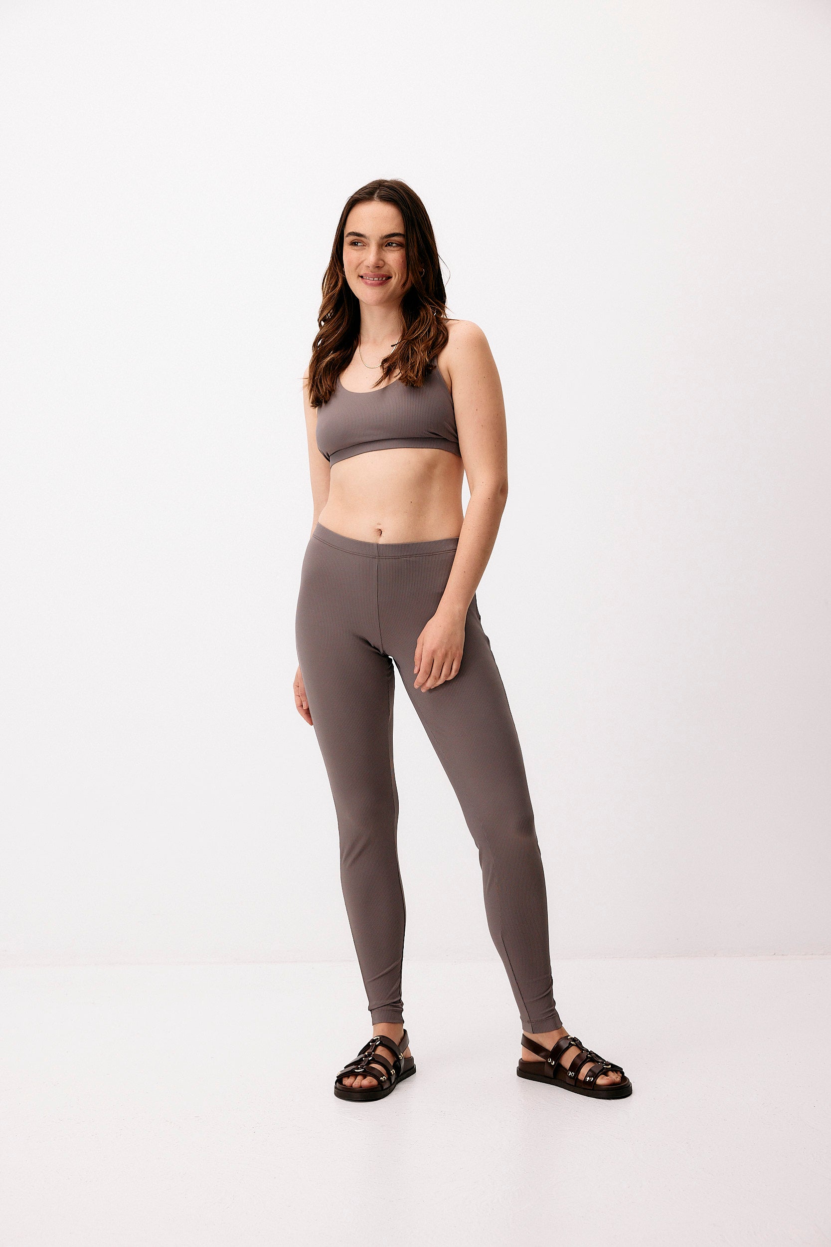 Hybrid Leggings - taupe grey