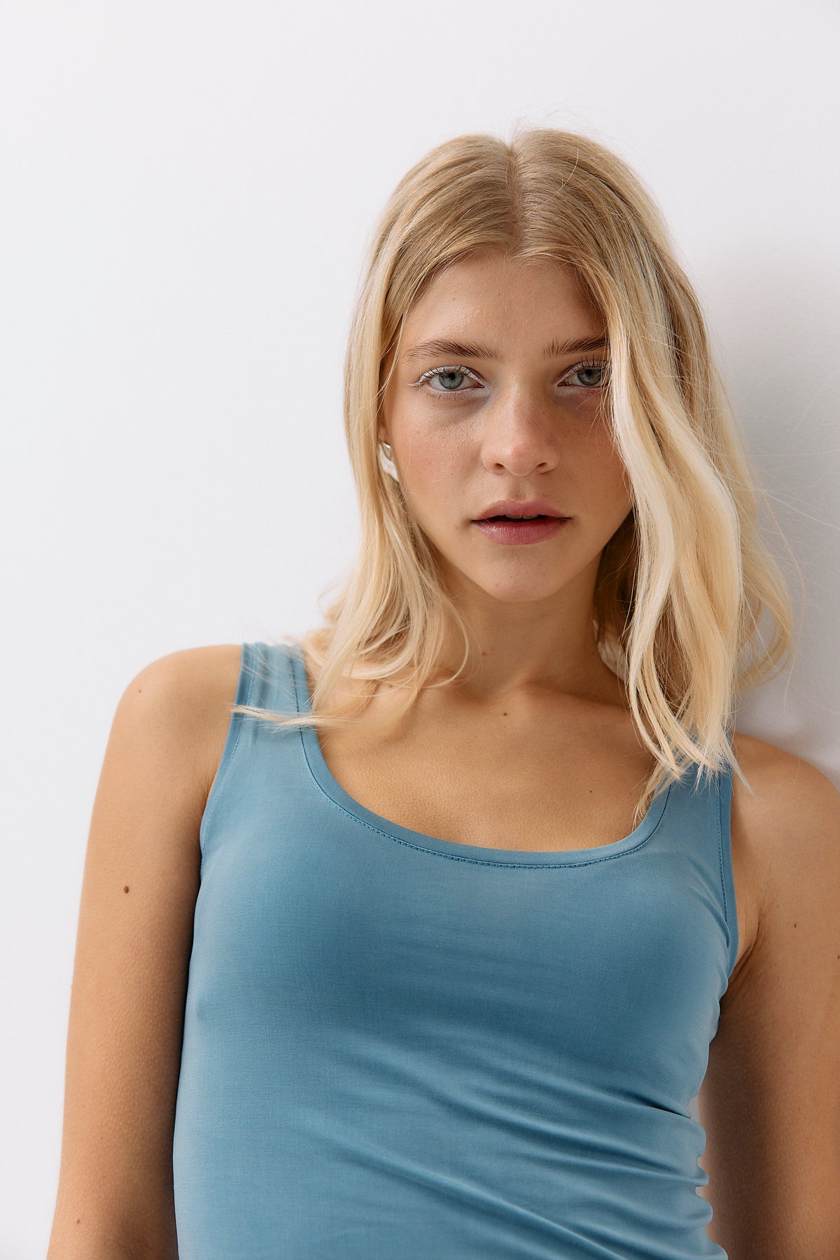 Cupro Tank Top - blue heaven