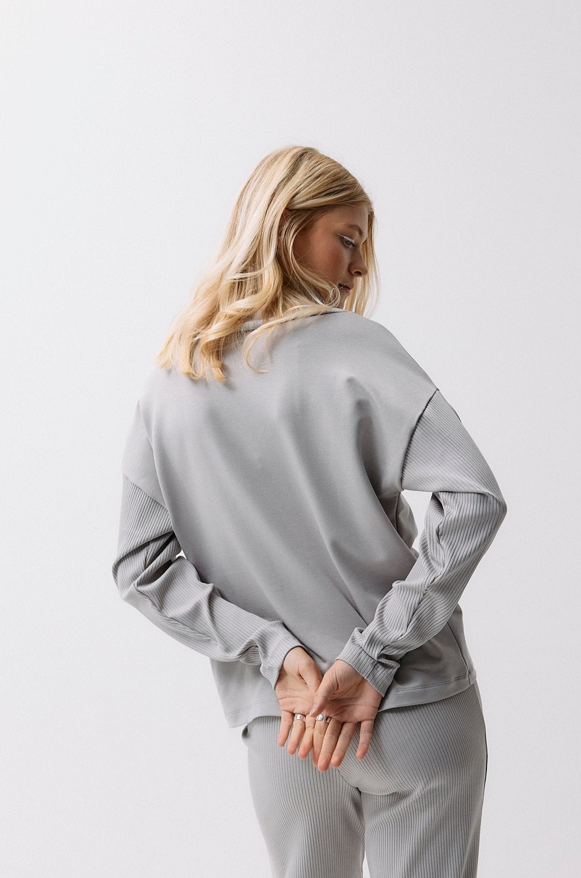Formal Rib Sweater - opal grey