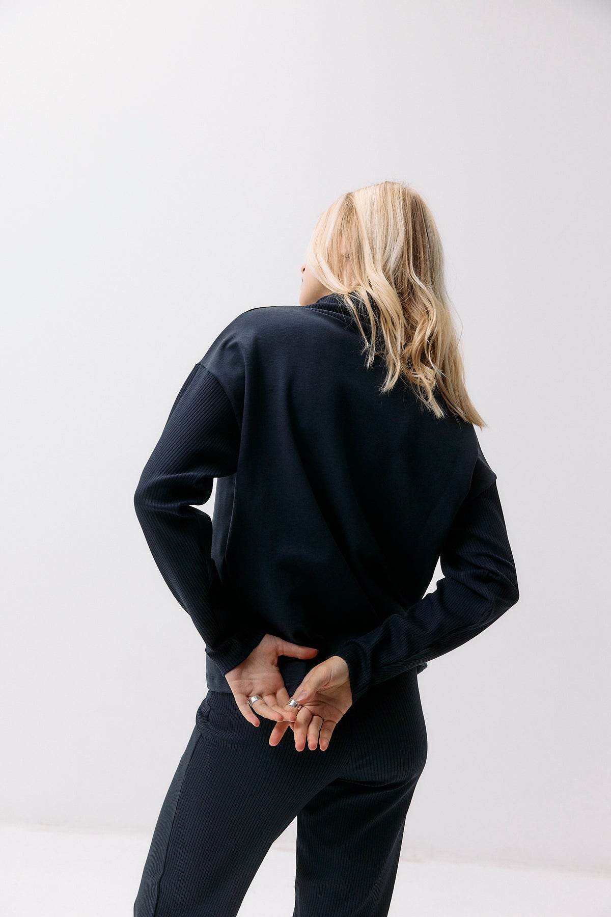 Formal Rib Sweater - blue note
