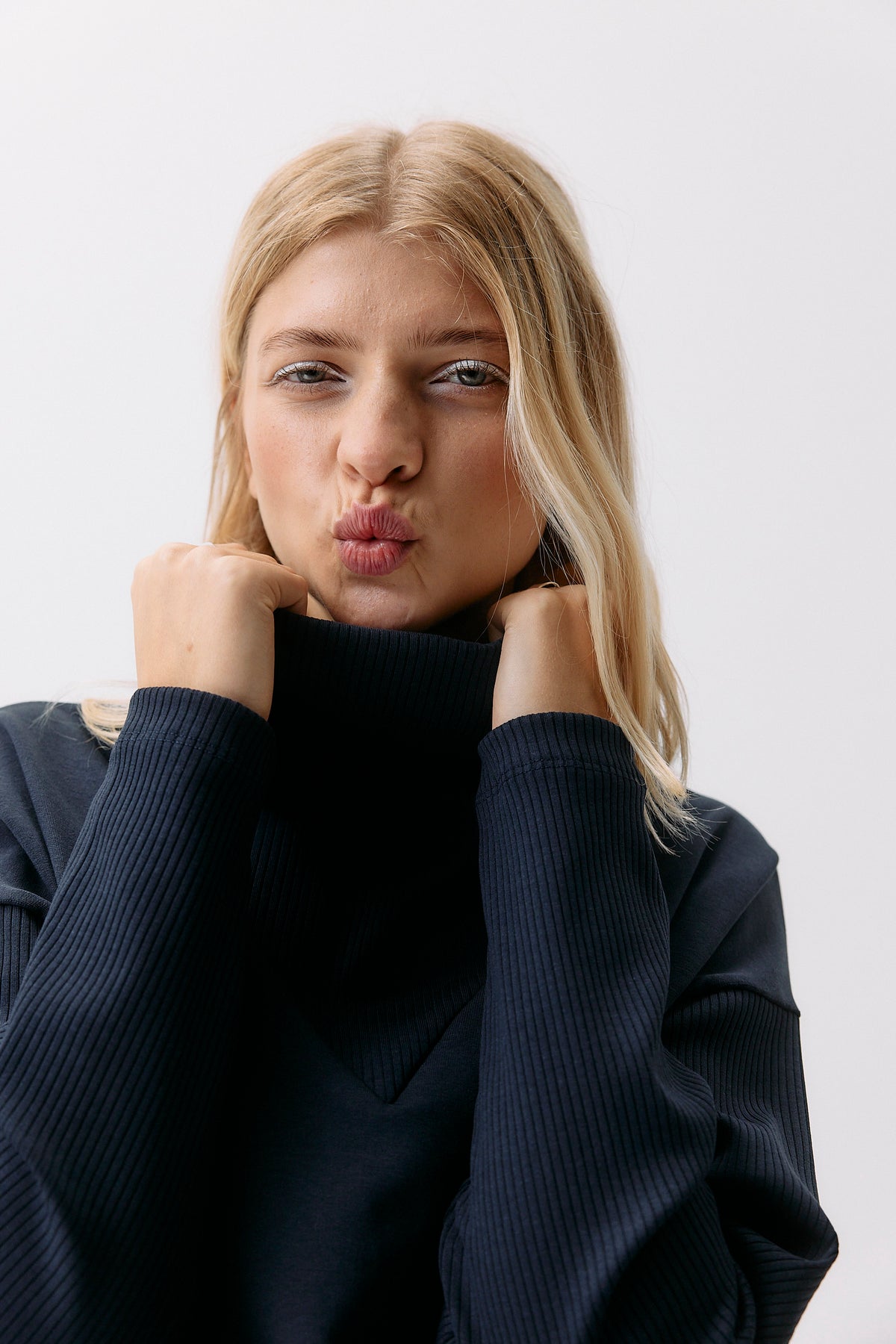 Formal Rib Sweater - blue note