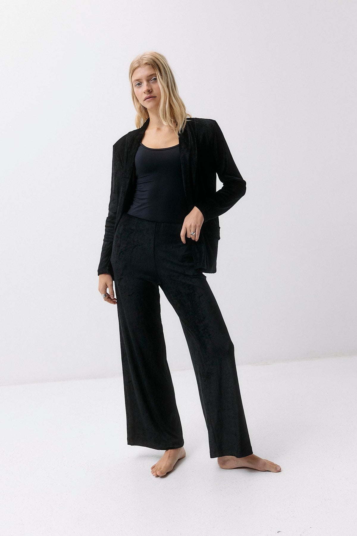 Velvet Blazer - black intense