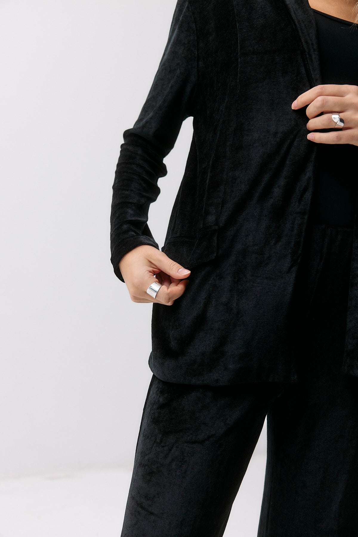 Velvet Blazer - black intense