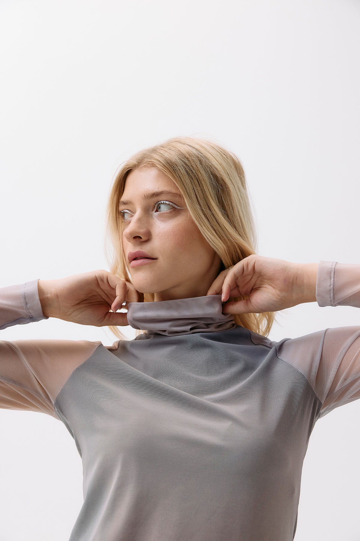 Sheer Tube Neck - pastel print