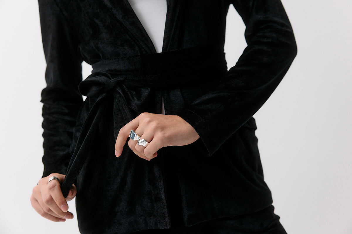 Velvet Blazer - black intense