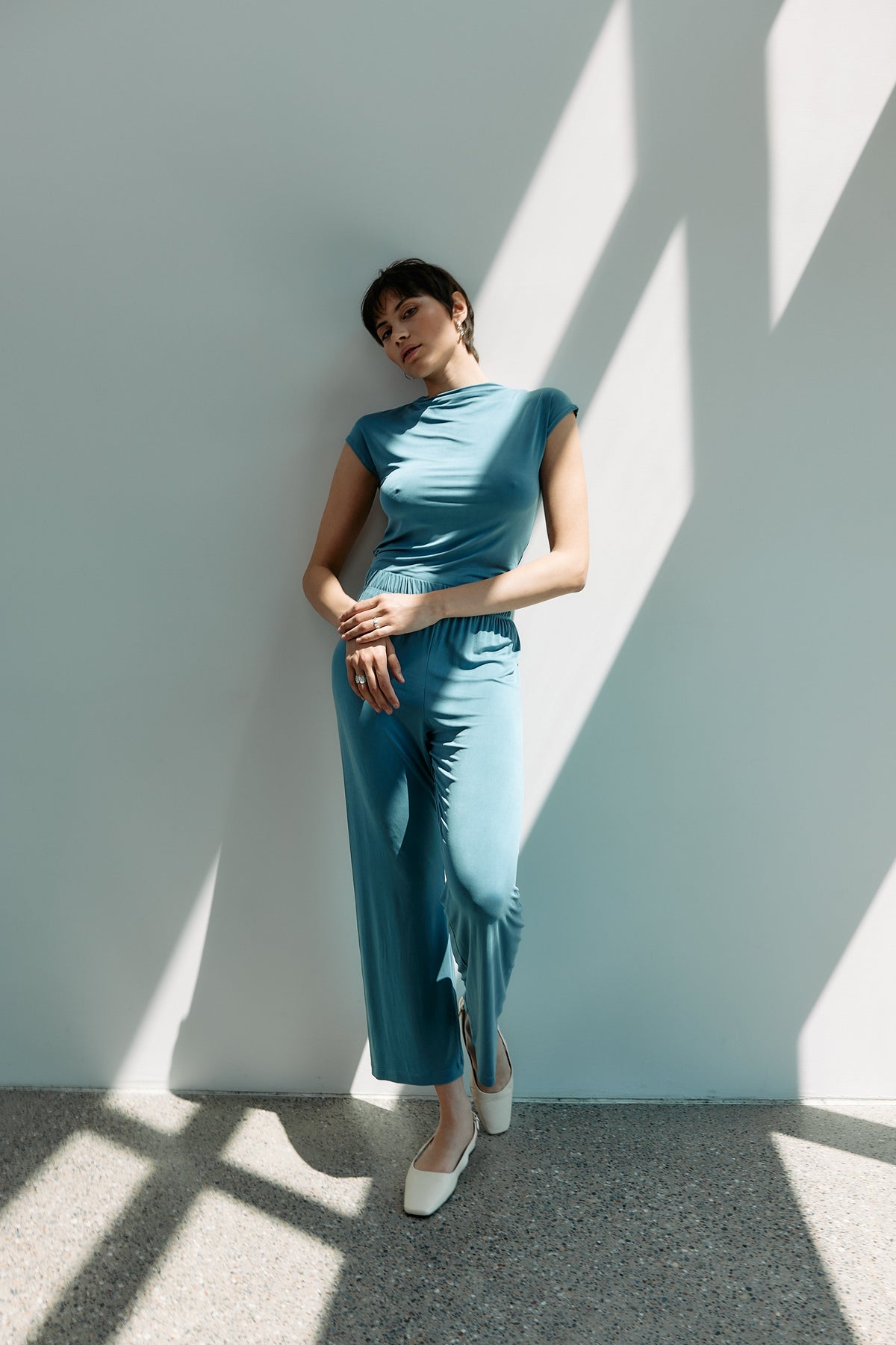 Cupro Cap Sleeve - blue heaven