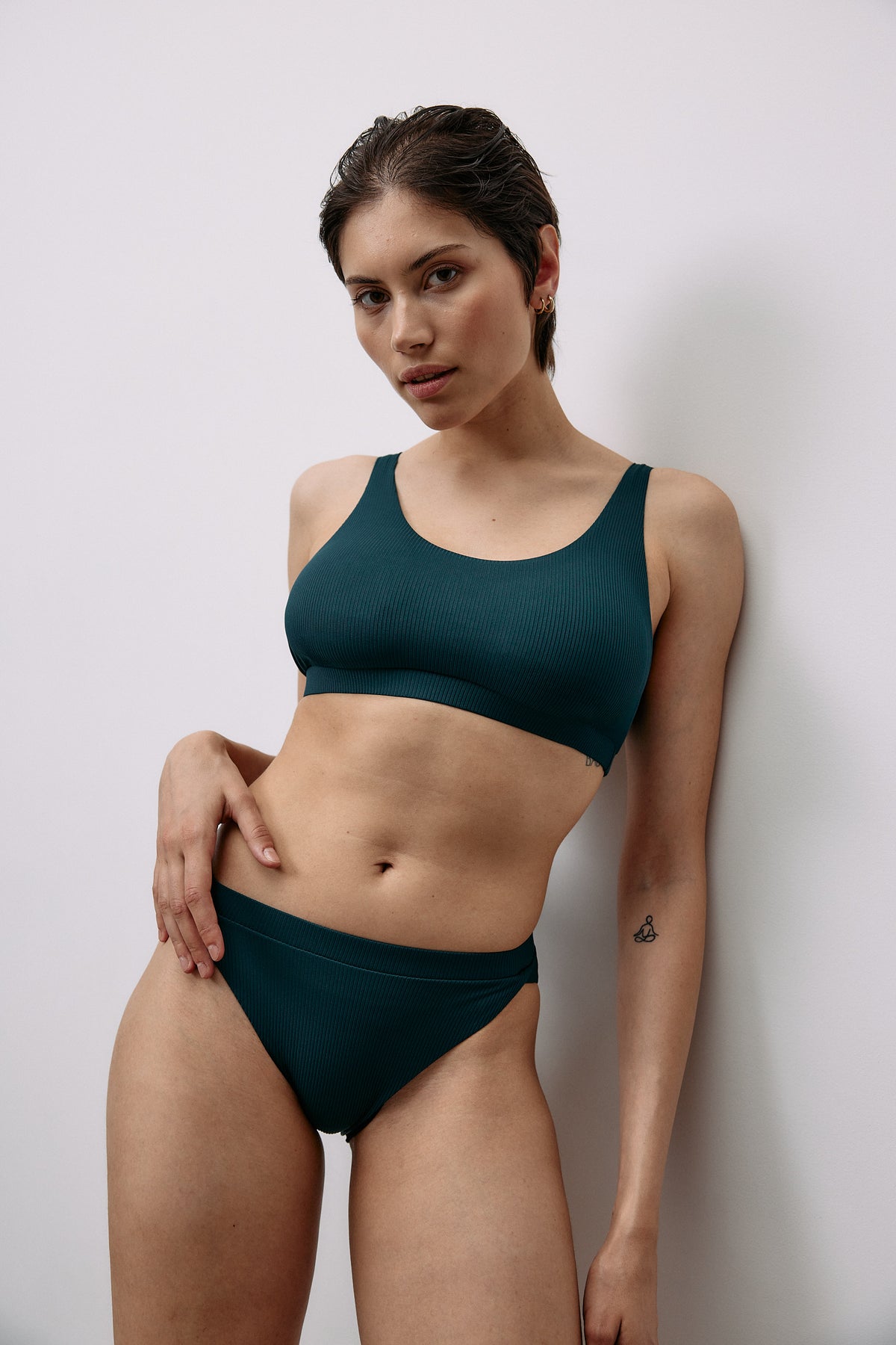 Hybrid Bikini Top - deep teal