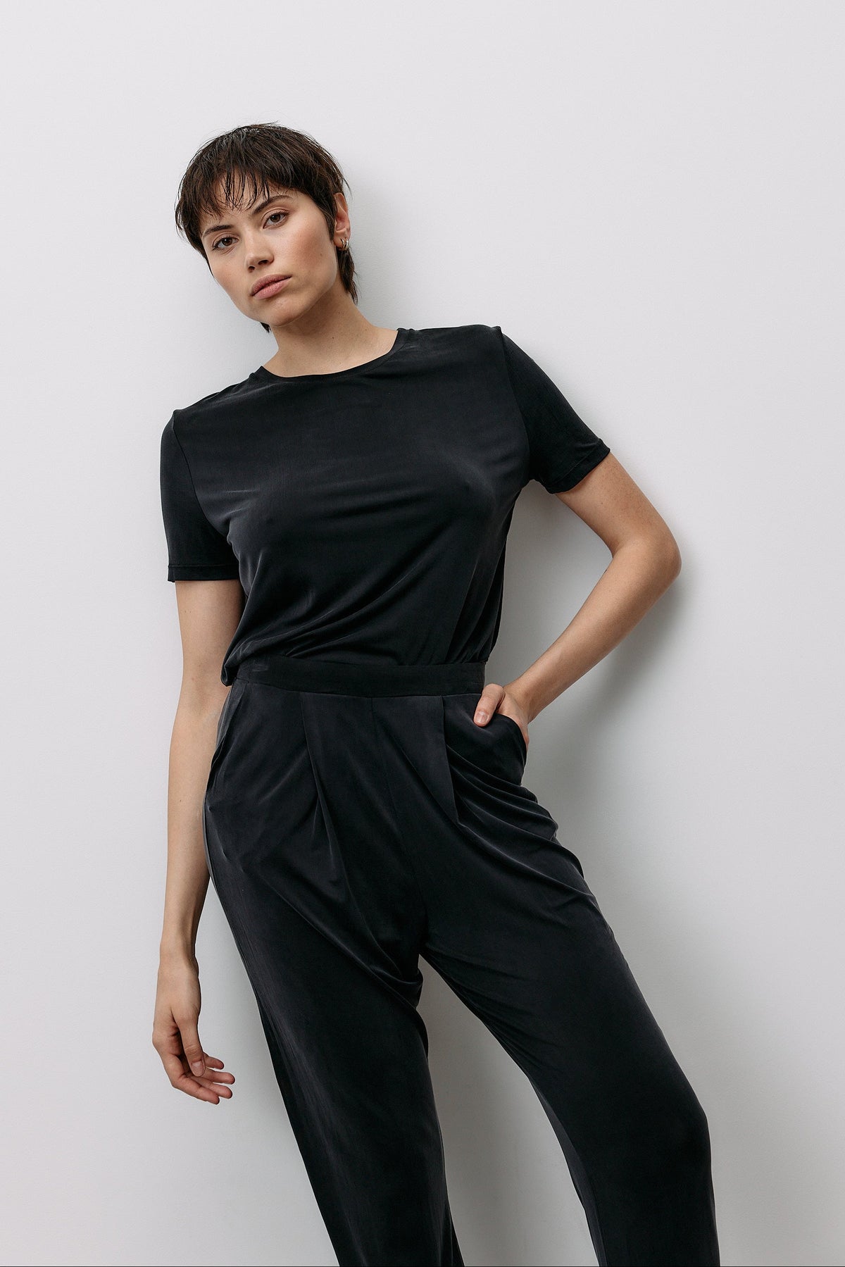 Cupro Short Sleeve - graphite