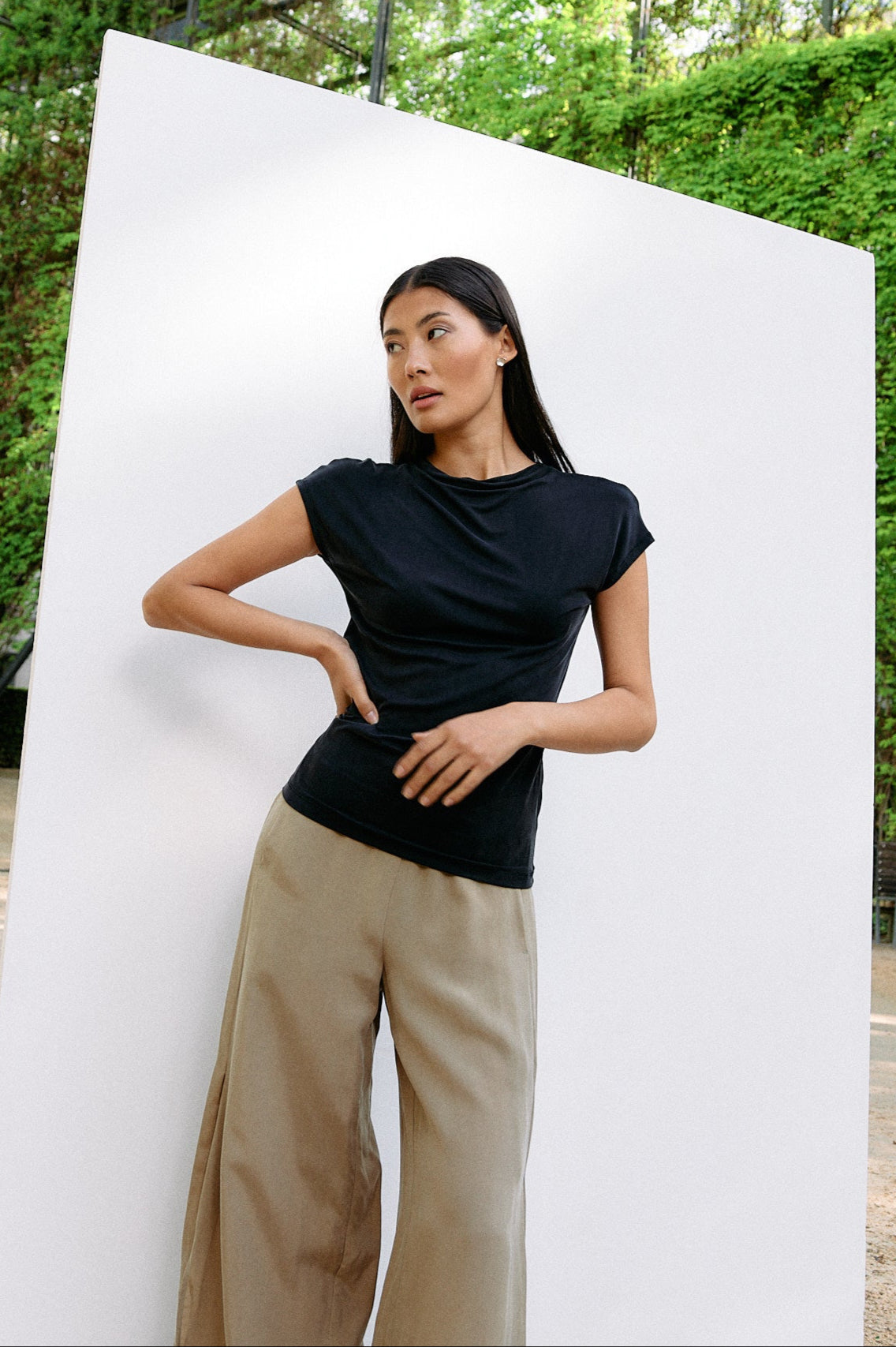 Cupro Cap Sleeve - graphite