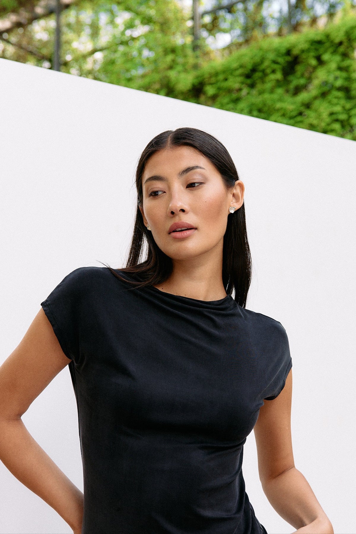 Cupro Cap Sleeve - graphite