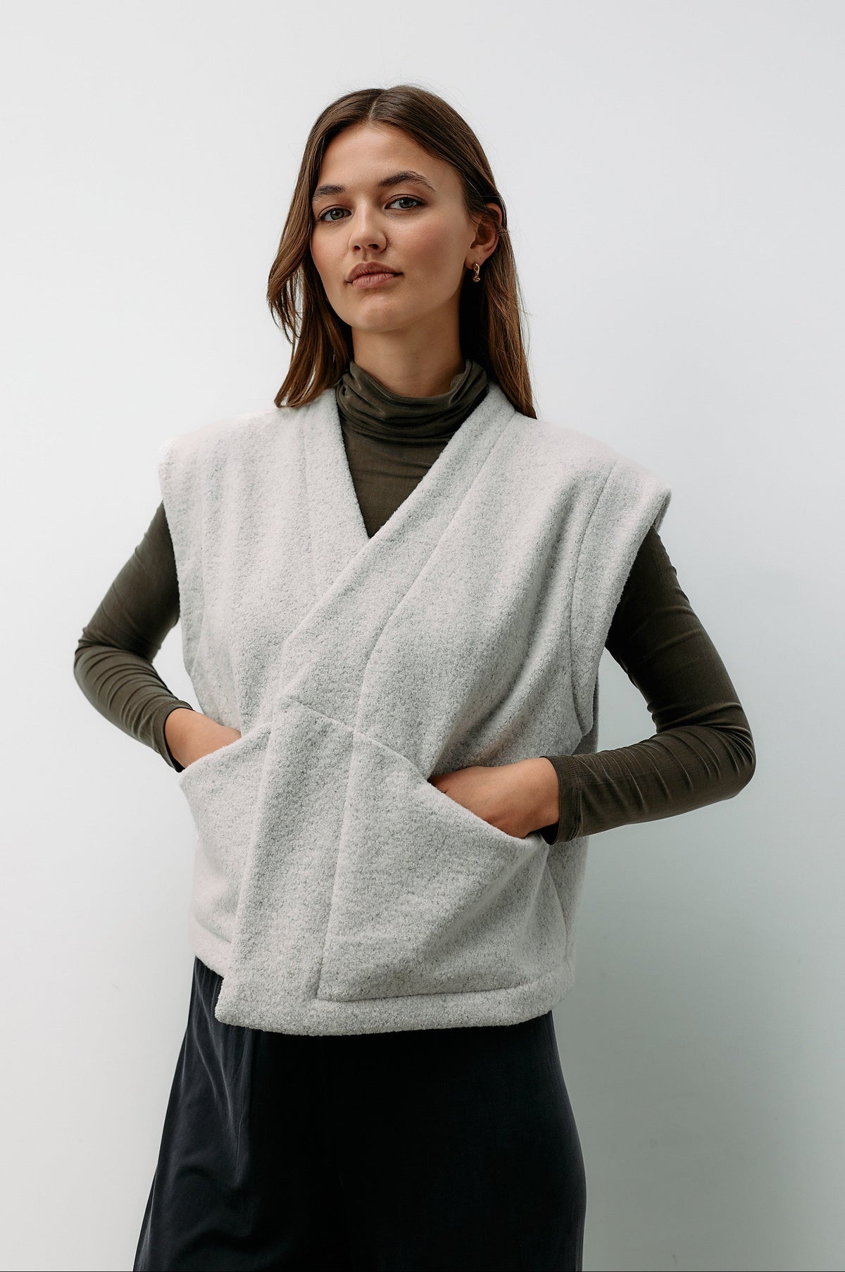 Cocooning Vest - grey melange