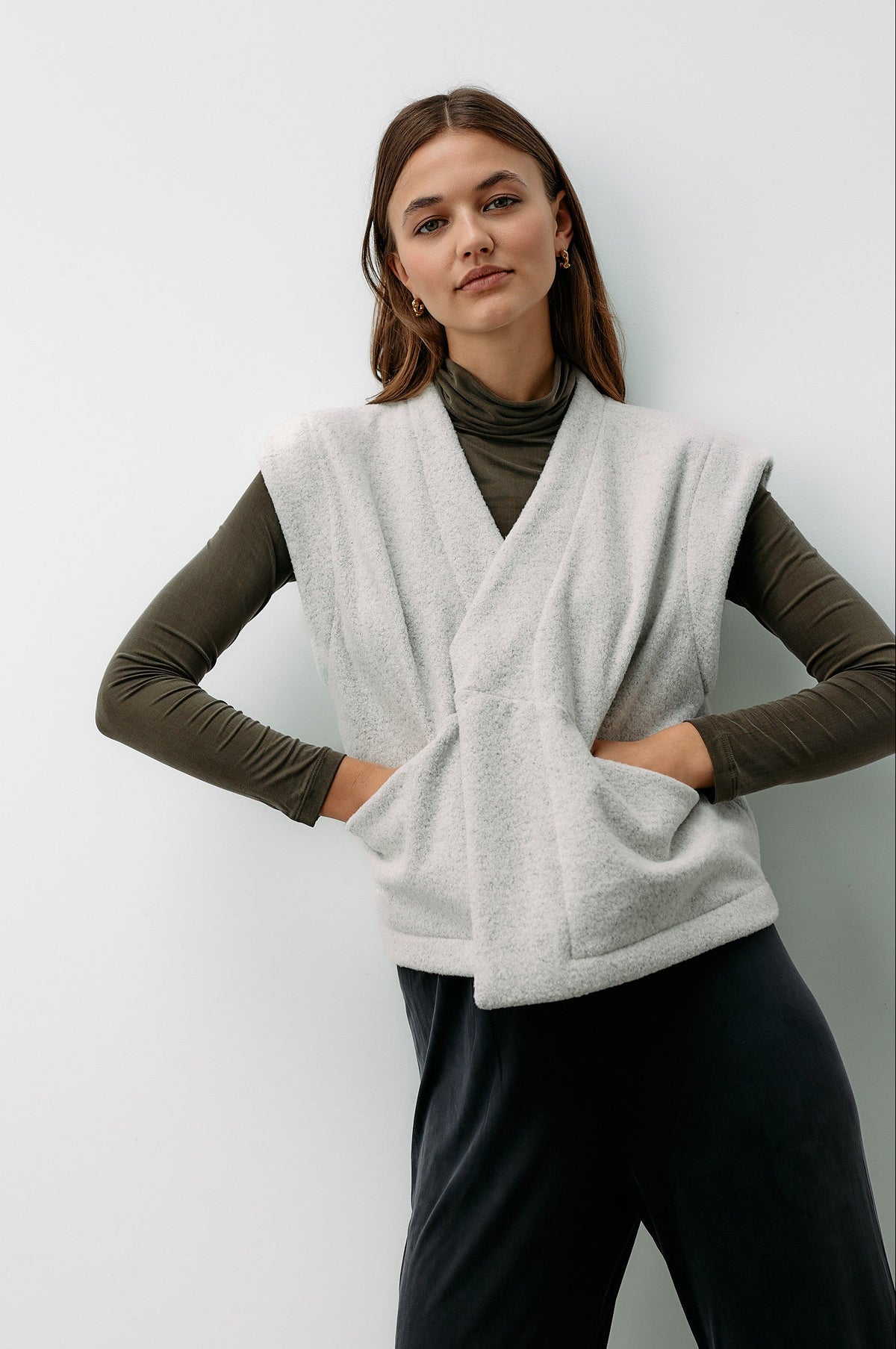 Cocooning Vest - grey melange
