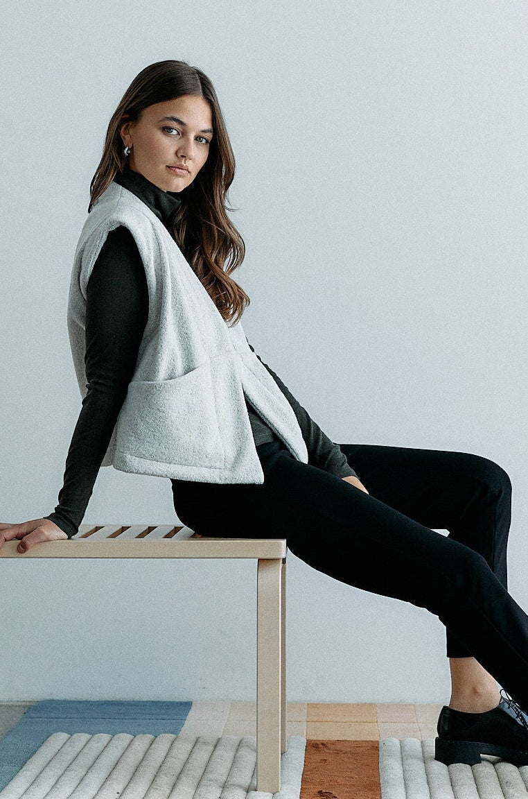 Cocooning Vest - grey melange