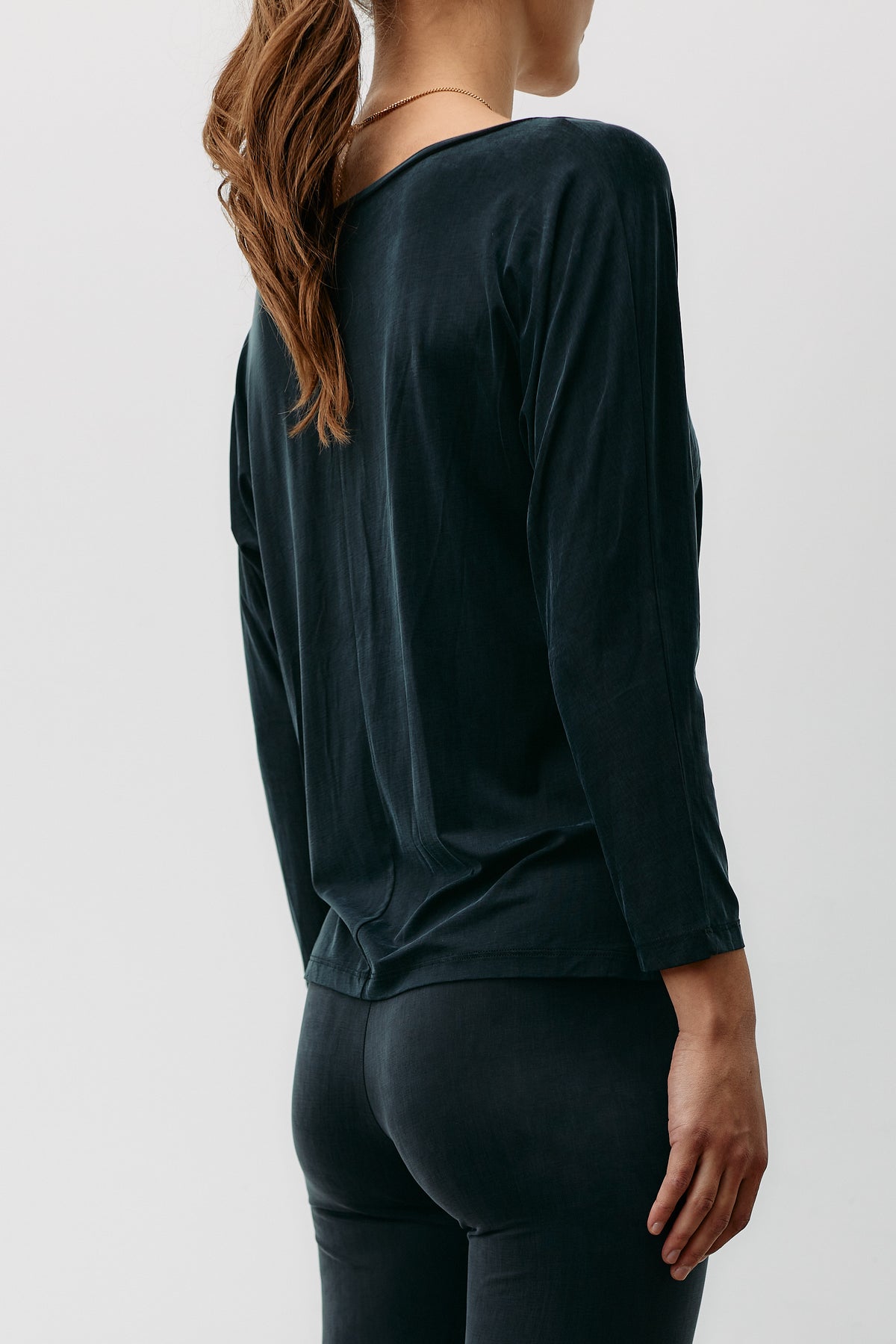 Cupro Plain Top - graphite