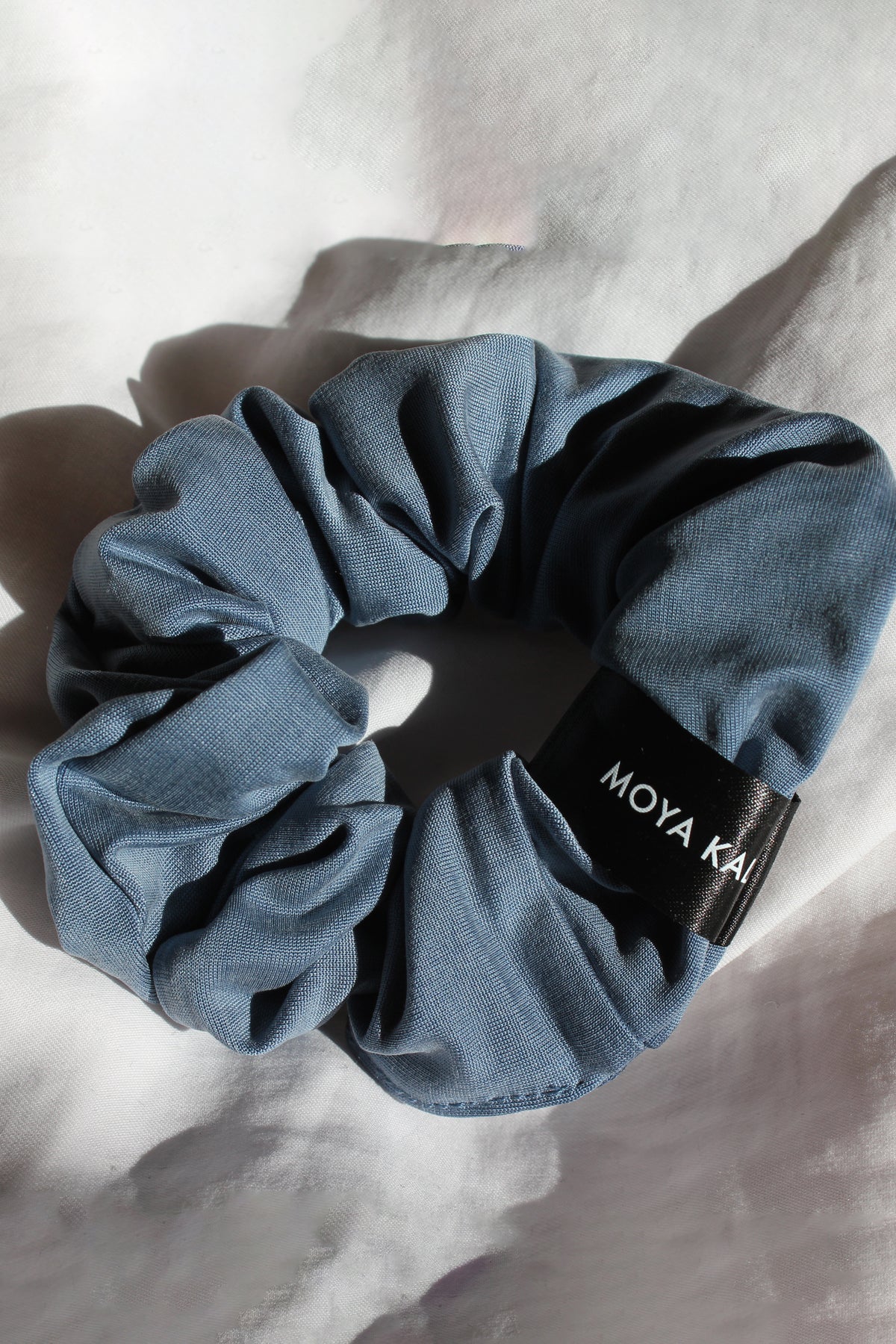 Cupro Scrunchie medium - blue heaven