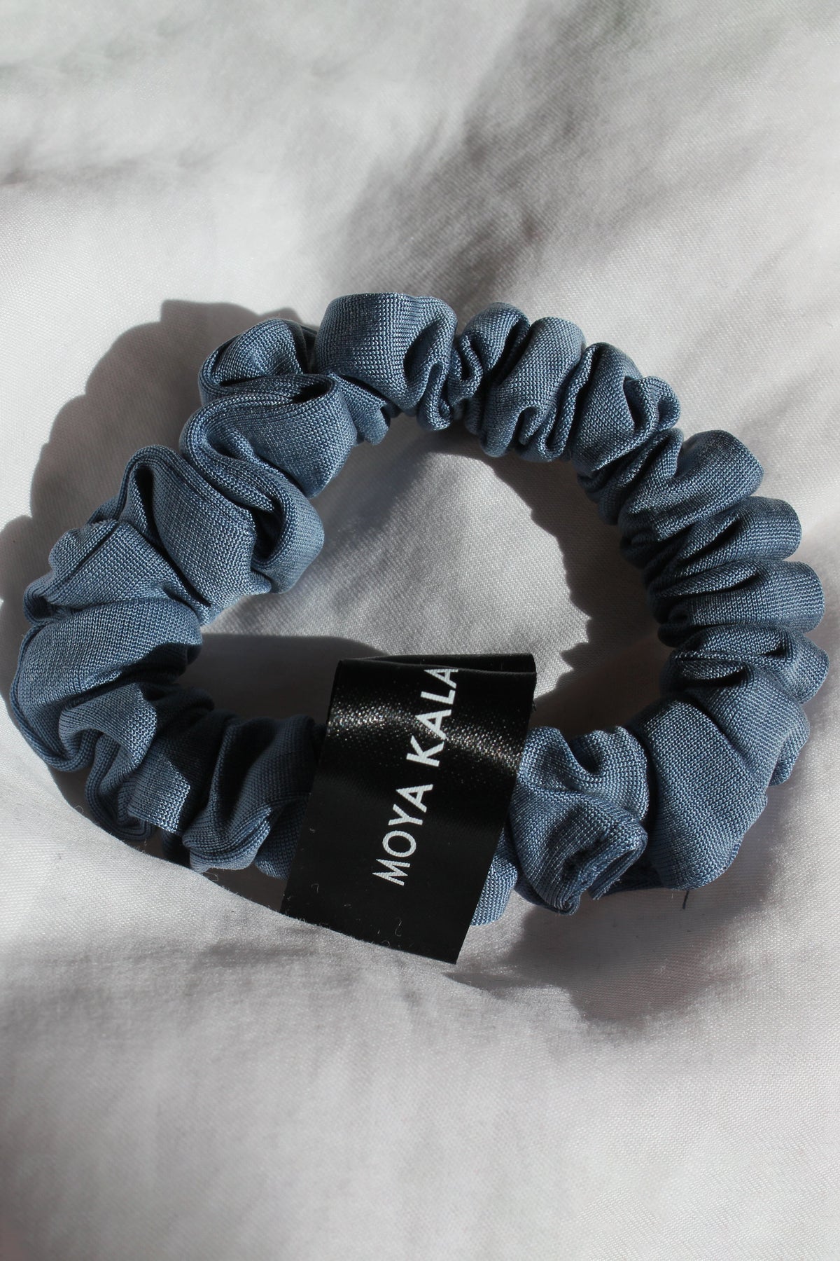 Cupro Scrunchie small - blue heaven