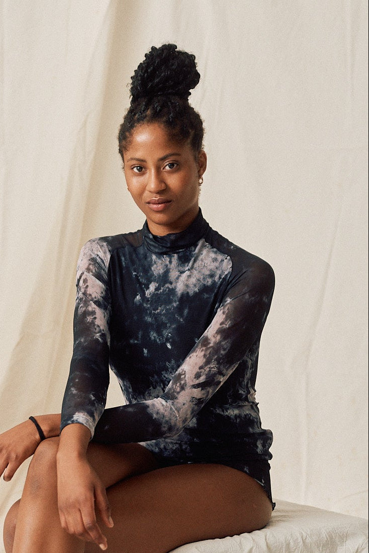 Sheer Tube Neck - antra print