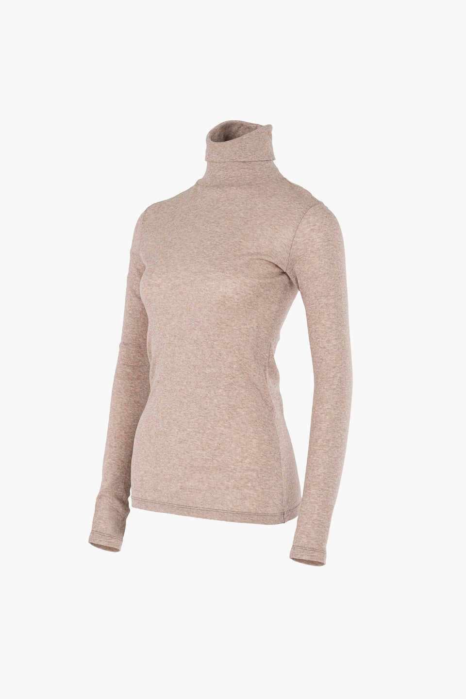 Light Cotton Tube Neck - beige melange
