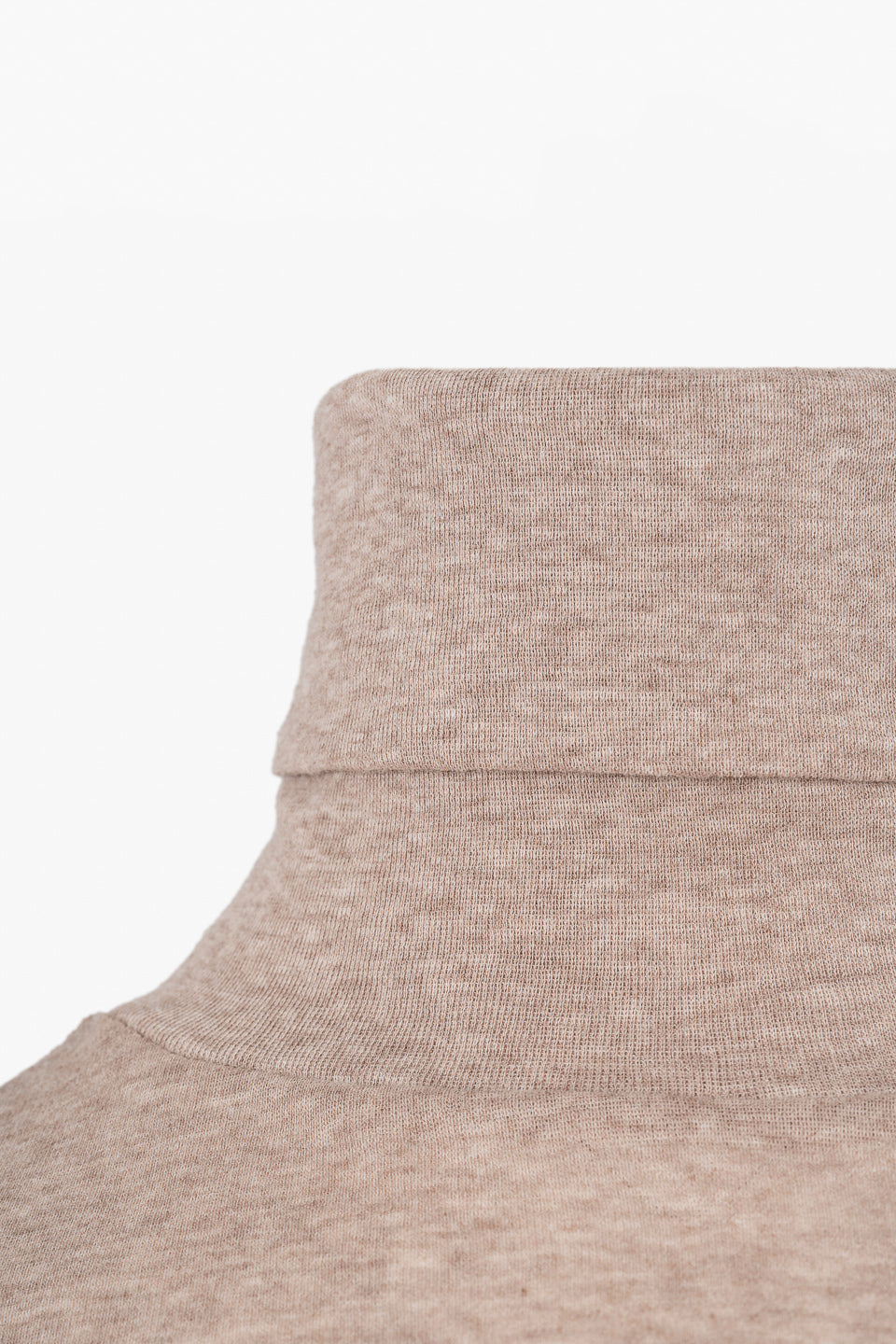 Light Cotton Tube Neck - beige melange