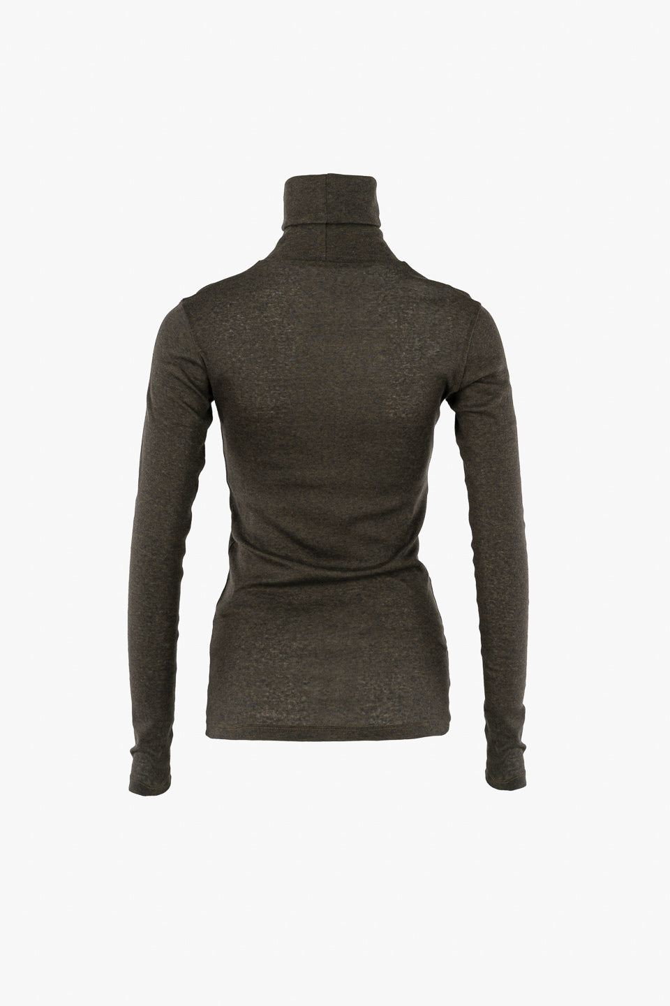 Light Cotton Tube Neck - olive melange