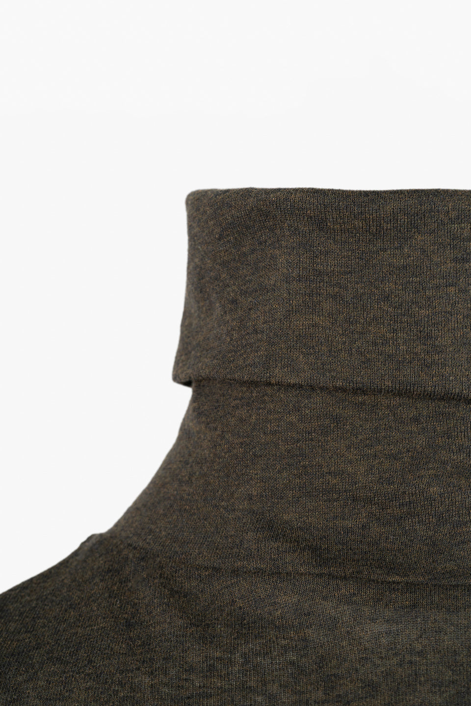 Light Cotton Tube Neck - olive melange