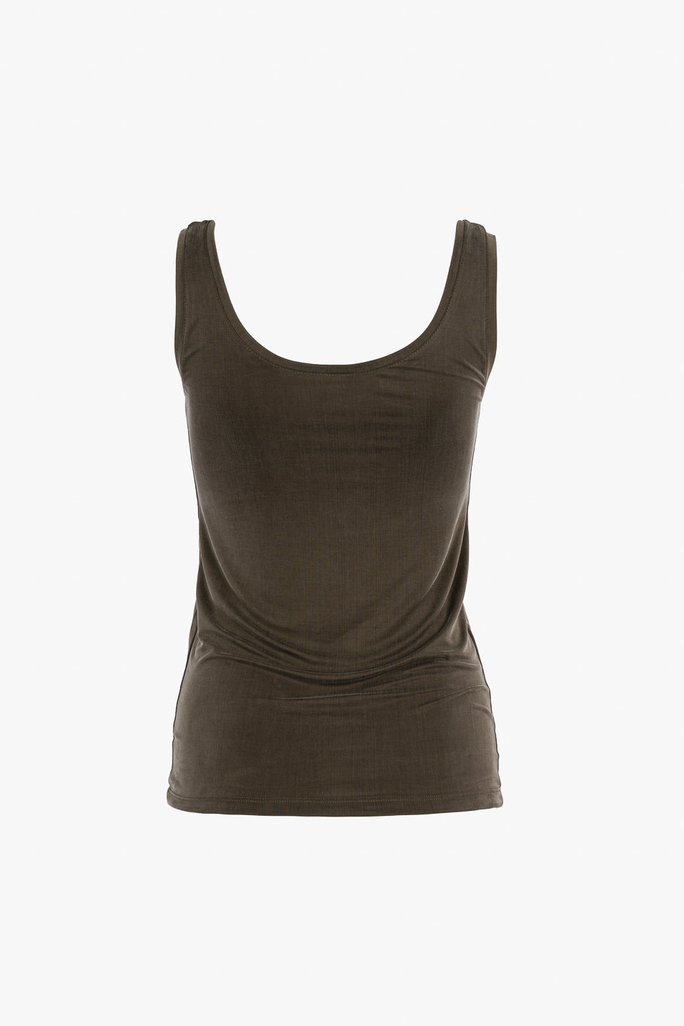 Cupro Tank Top - dusty olive