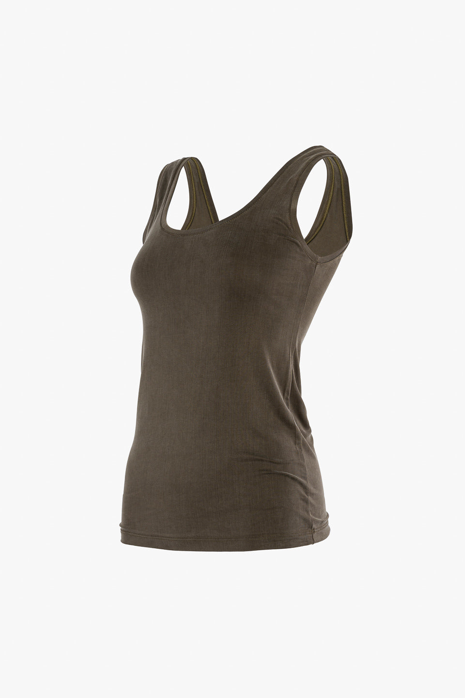 Cupro Tank Top - dusty olive