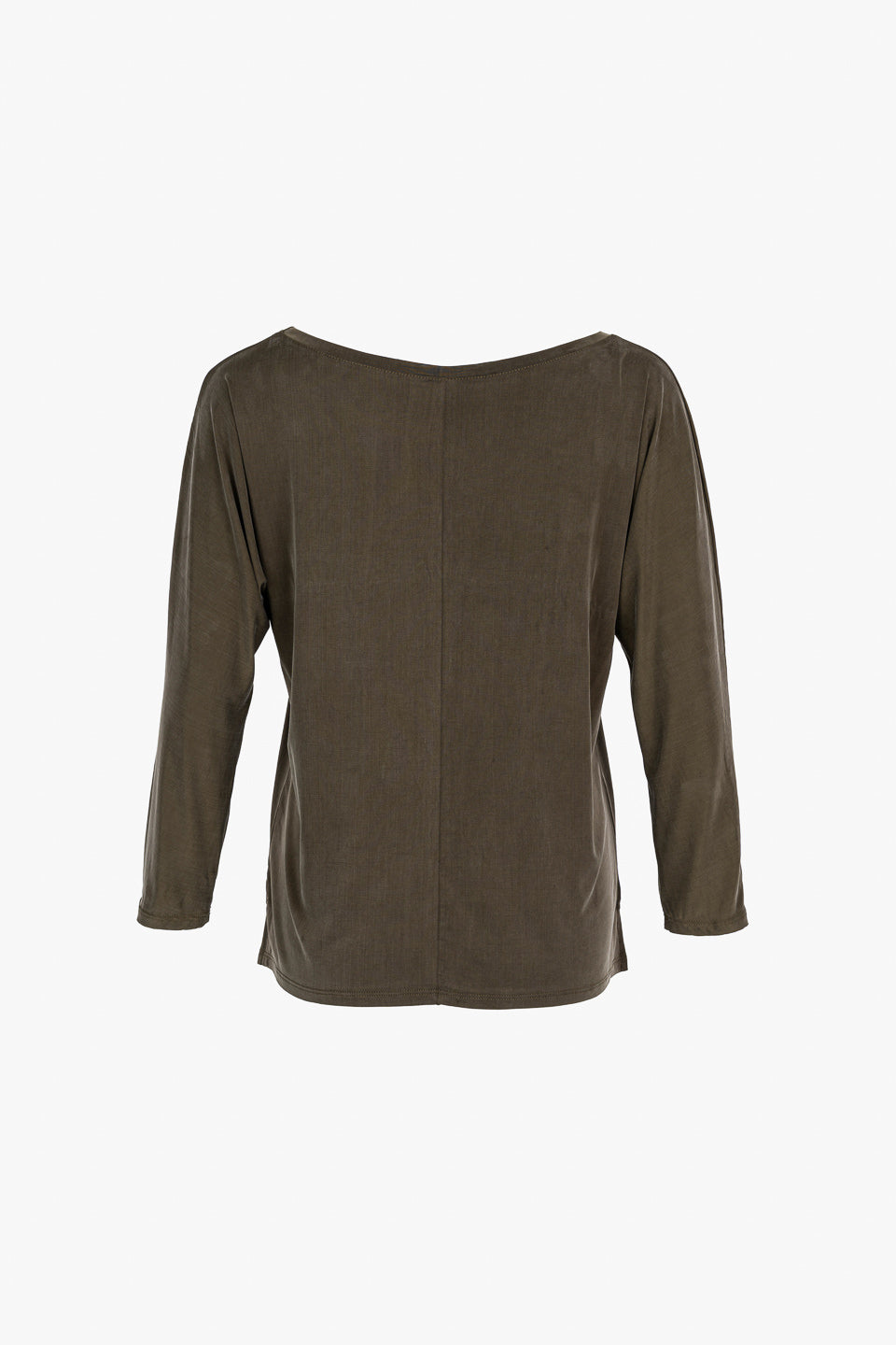 Cupro Plain Top - dusty olive