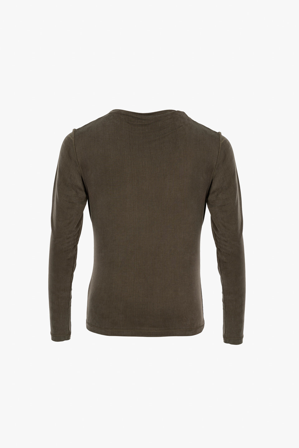 Cupro Draped Long Sleeve - dusty olive