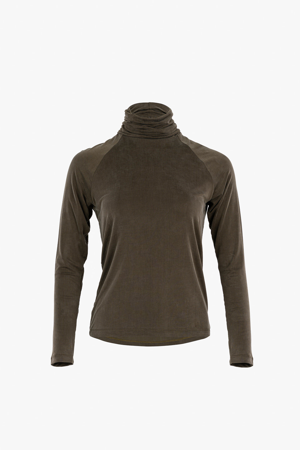 Cupro Tube Neck - dusty olive