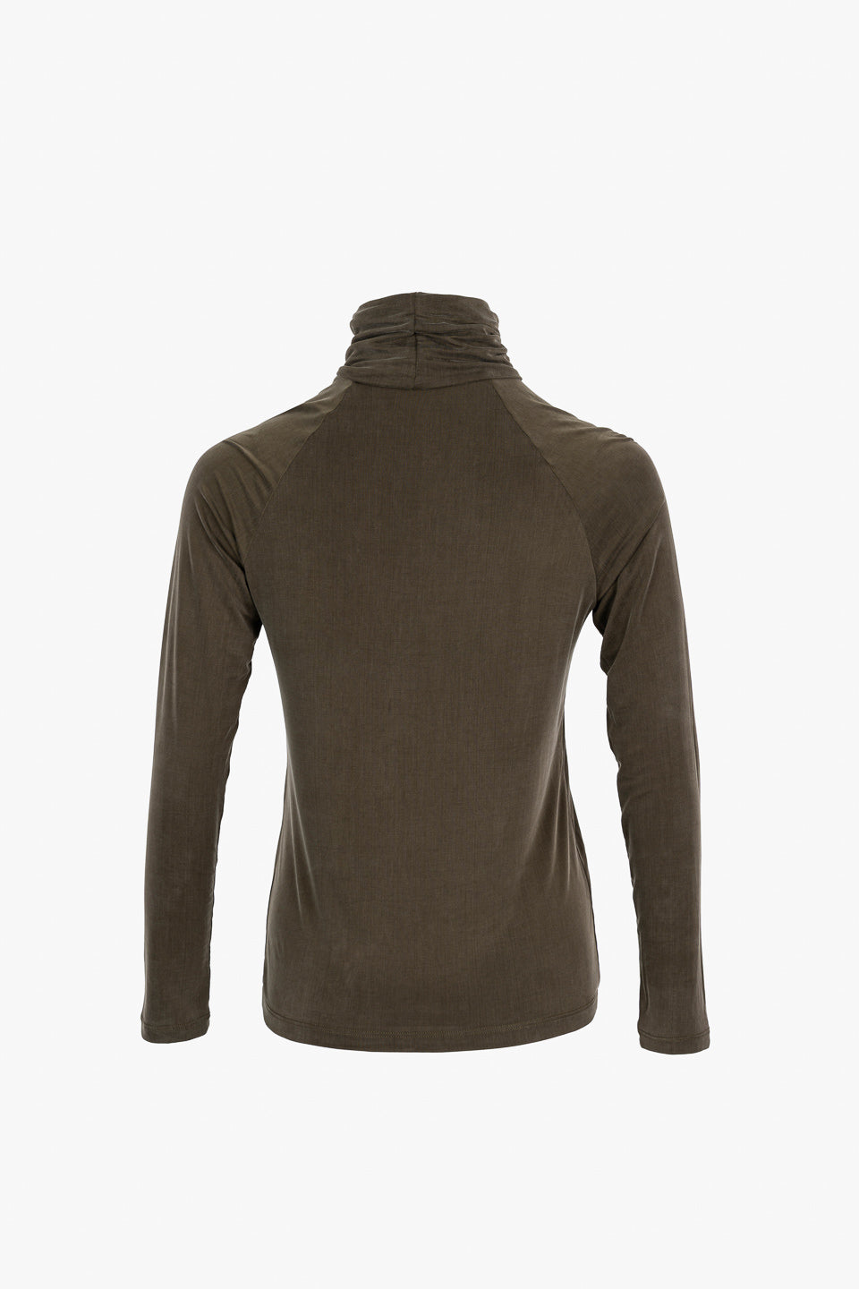 Cupro Tube Neck - dusty olive