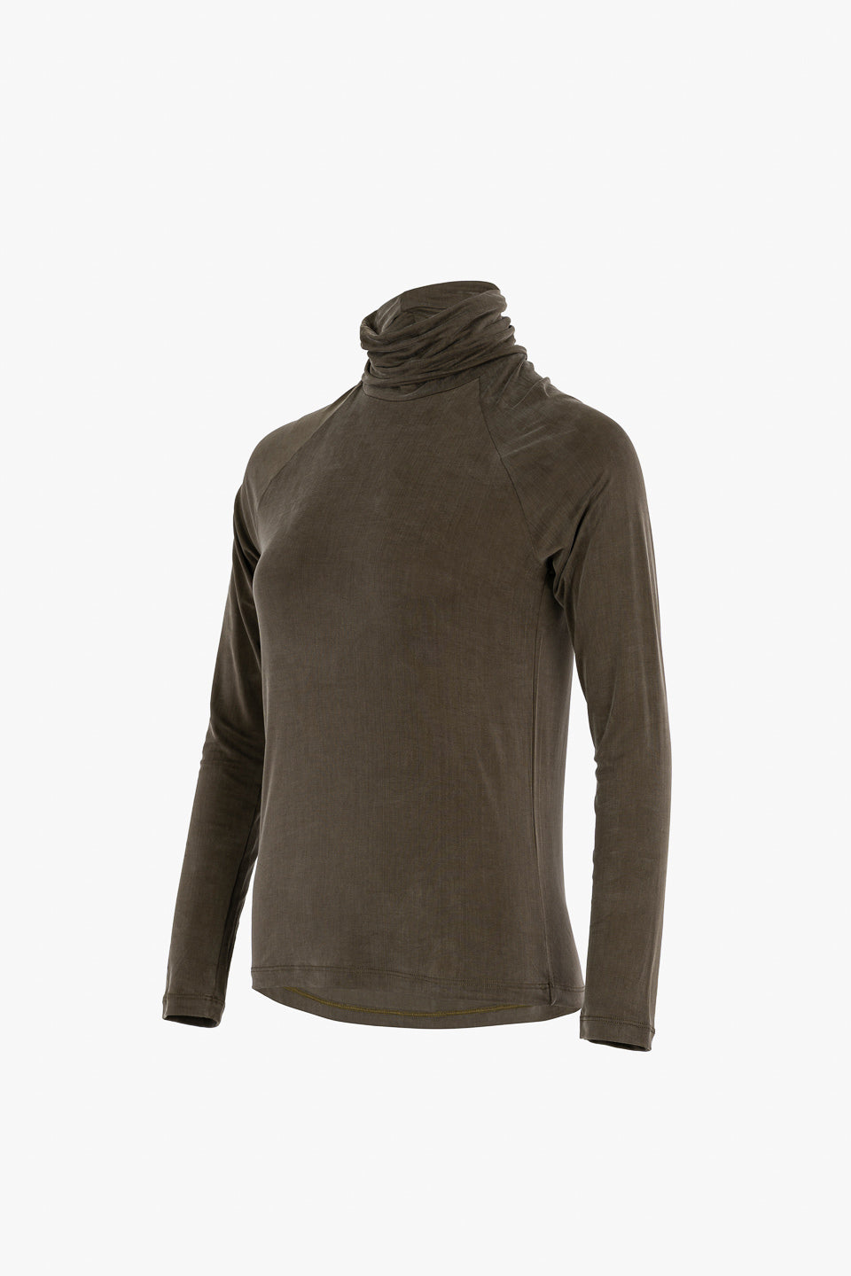 Cupro Tube Neck - dusty olive