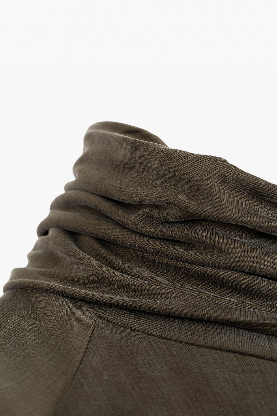 Cupro Tube Neck - dusty olive