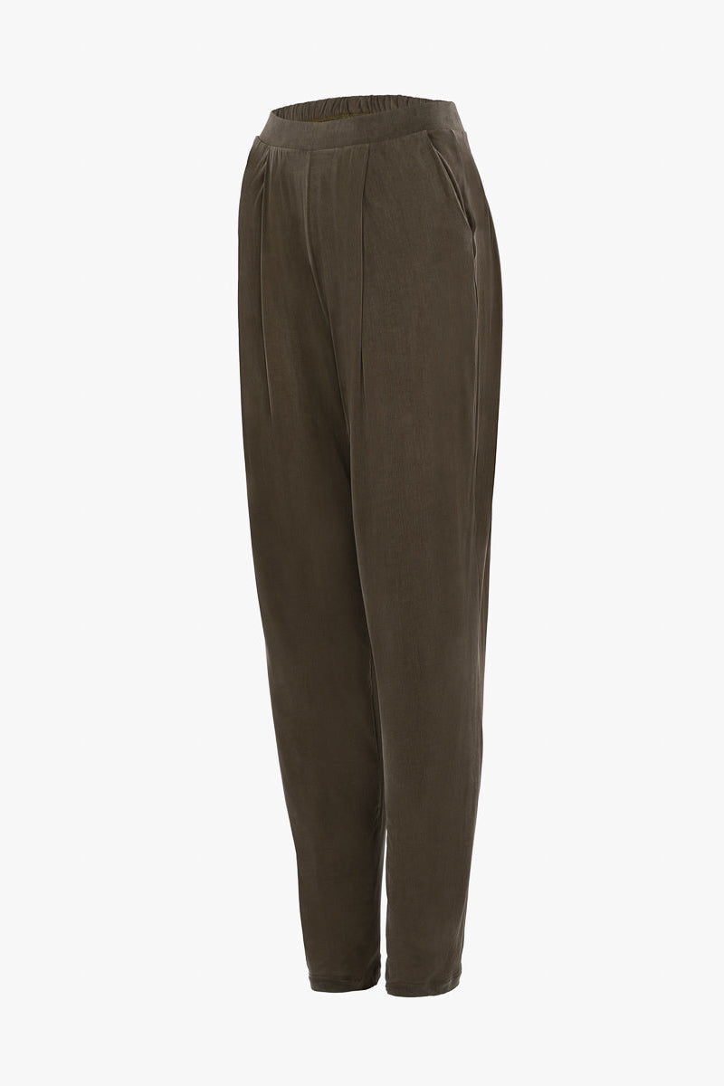 Cupro Lounge Jogger - dusty olive