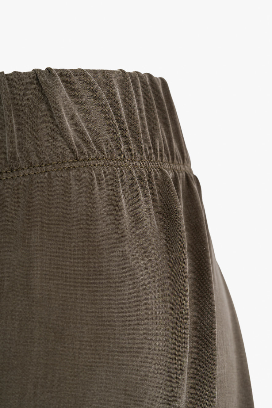 Cupro High Waist Pants - dusty olive