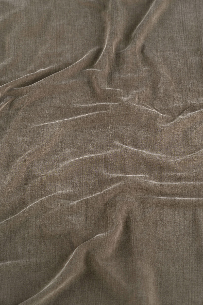 Cupro Draped Long Sleeve - dusty olive